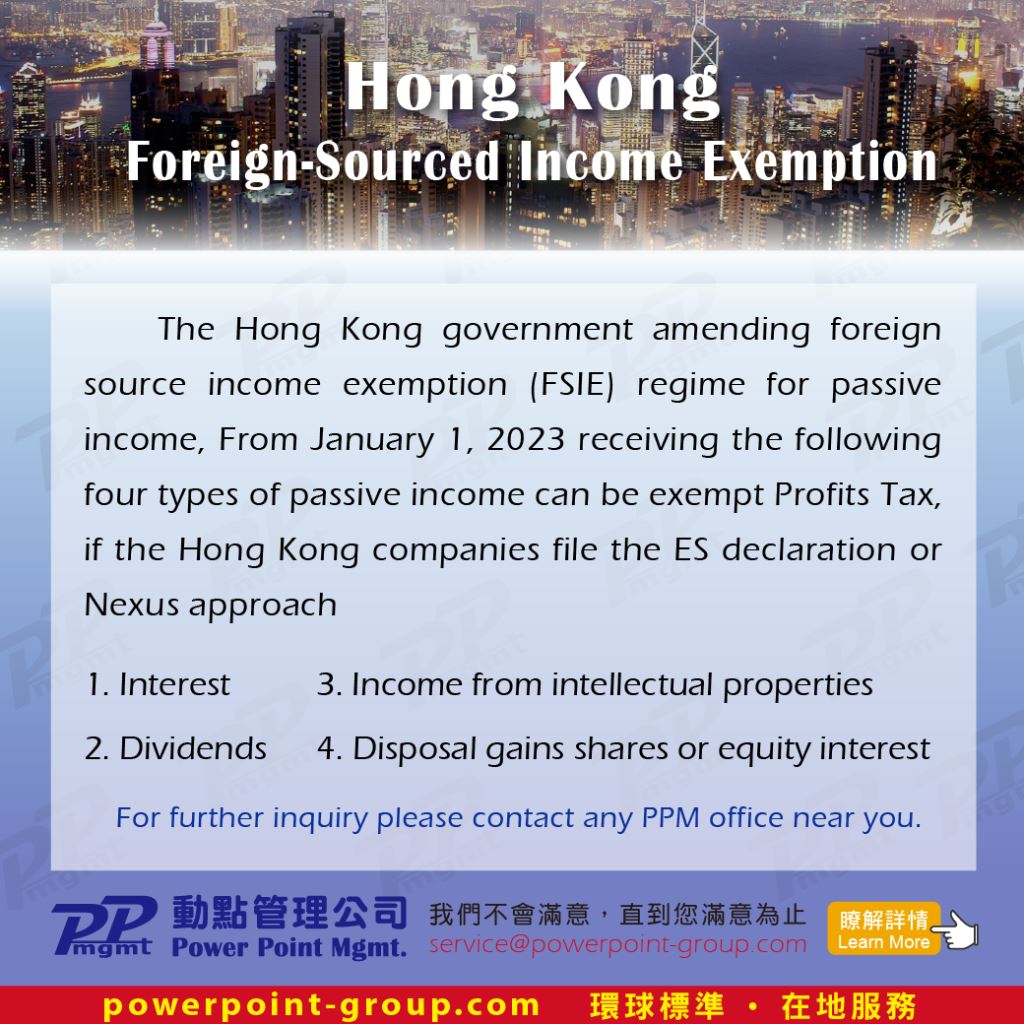 Hong Kong ForeignSourced Exemption